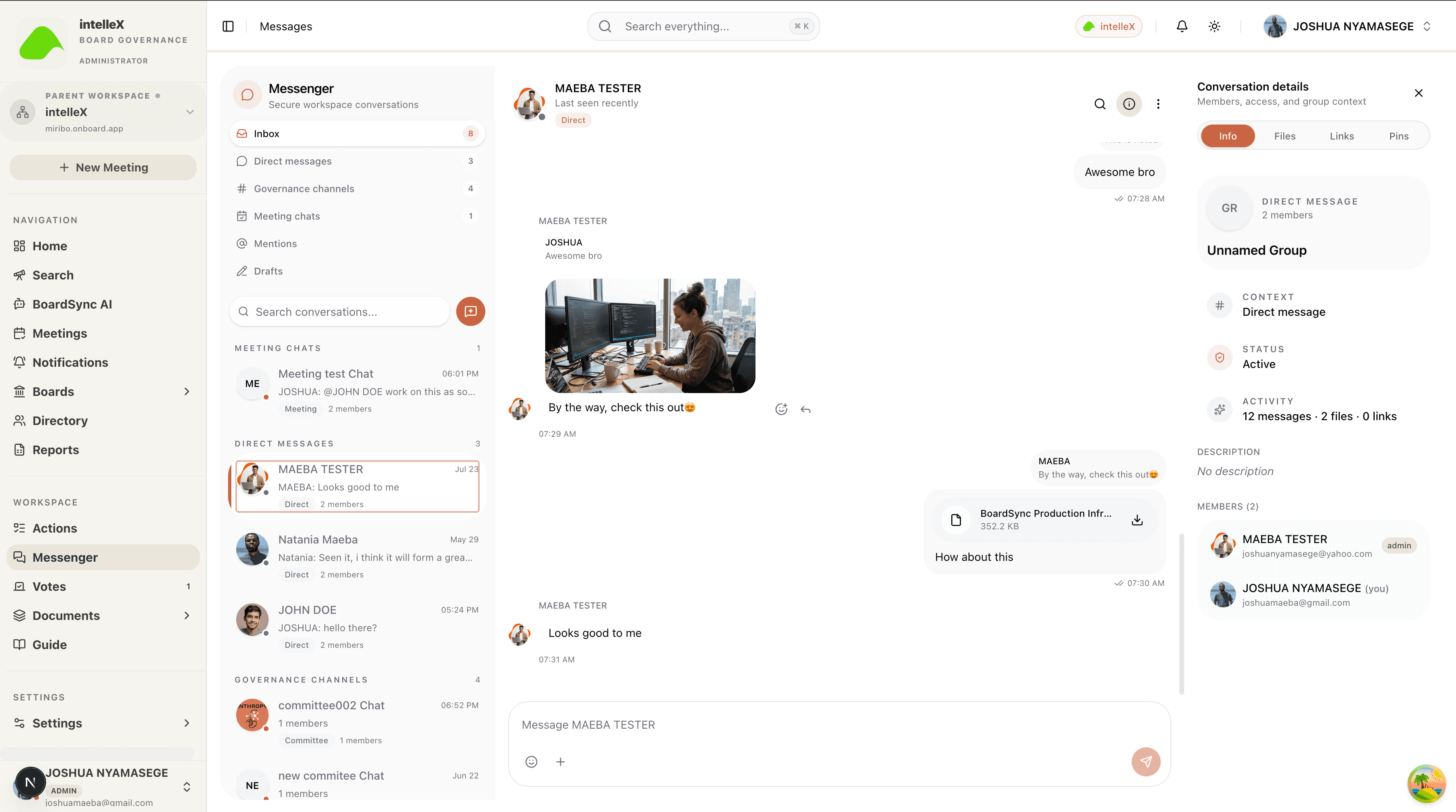 BoardSync Messenger screenshot